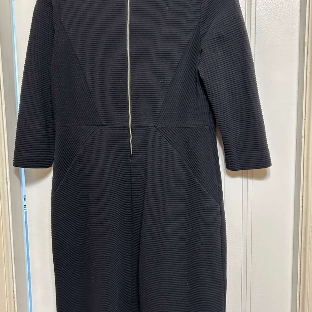 Talbots Black Ribbed Dress